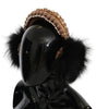 Dolce &amp; Gabbana Gold Black Crystal Embellished Headphones
