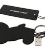 Dolce & Gabbana Chic Leather-Trim Keychain with Brass Accents
