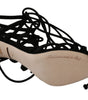 Dolce & Gabbana Black Suede Strap Stilettos Shoes Sandals