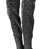 Dolce & Gabbana Elegant Leopard Booties Above Knee Shoes