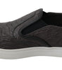 Mocassins élégants en cuir caïman gris Dolce &amp; Gabbana