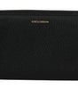 Dolce & Gabbana Black Mens Zipper Continental Purse 100% Leather Wallet