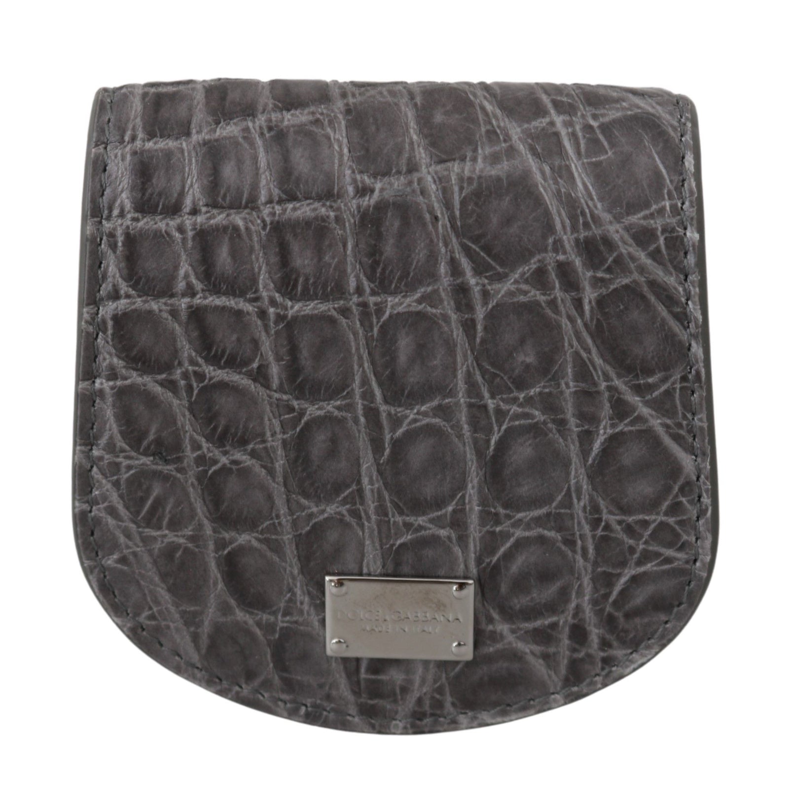 Étui portefeuille en cuir gris exotique Dolce & Gabbana pour préservatifs