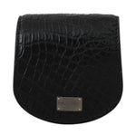 Portefeuille porte-monnaie élégant en cuir noir Dolce & Gabbana