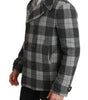 Dolce & Gabbana Gray Check Wool Cashmere Coat Jacket
