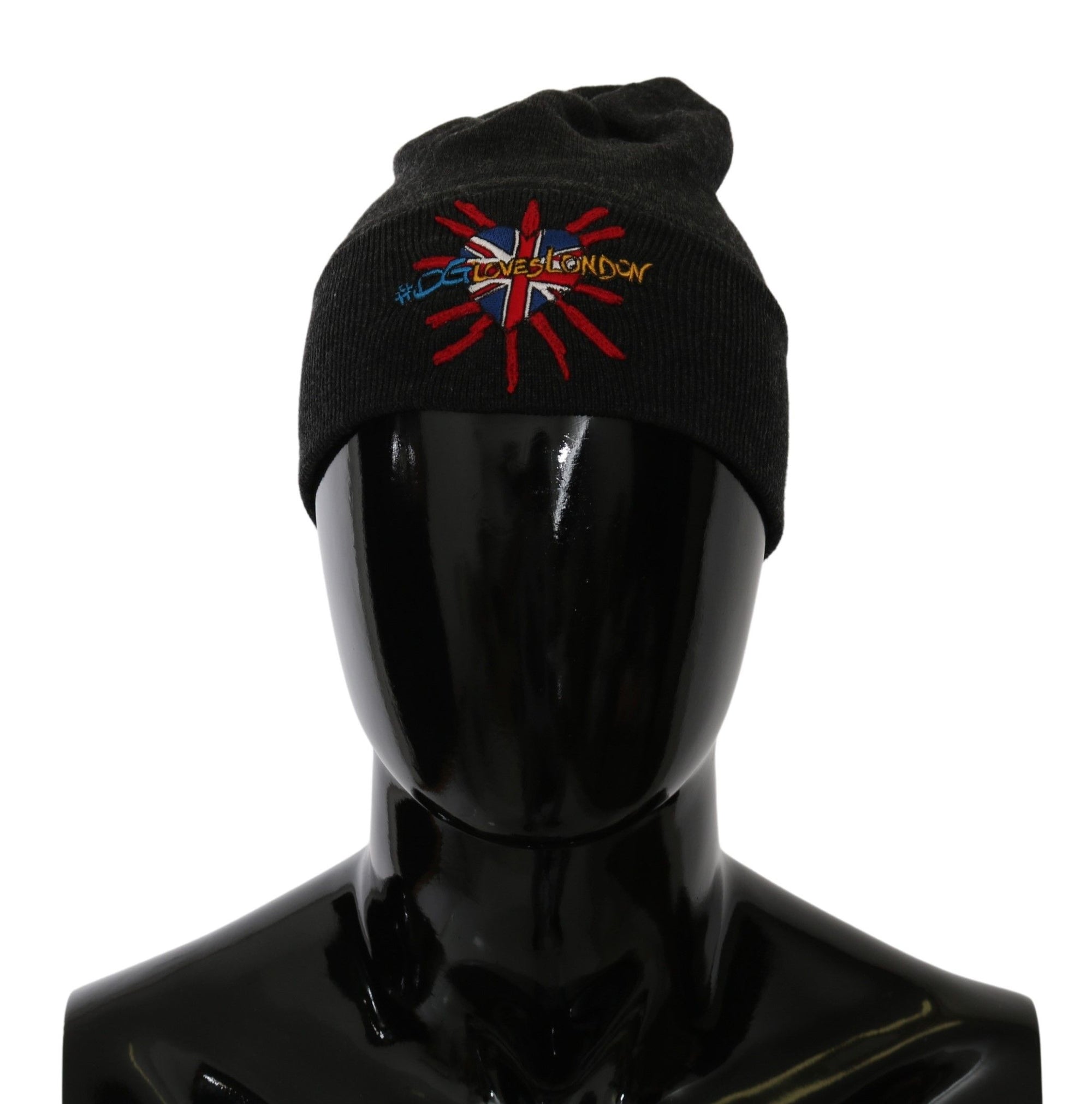 Bonnet gris chic Dolce & Gabbana avec broderie exclusive