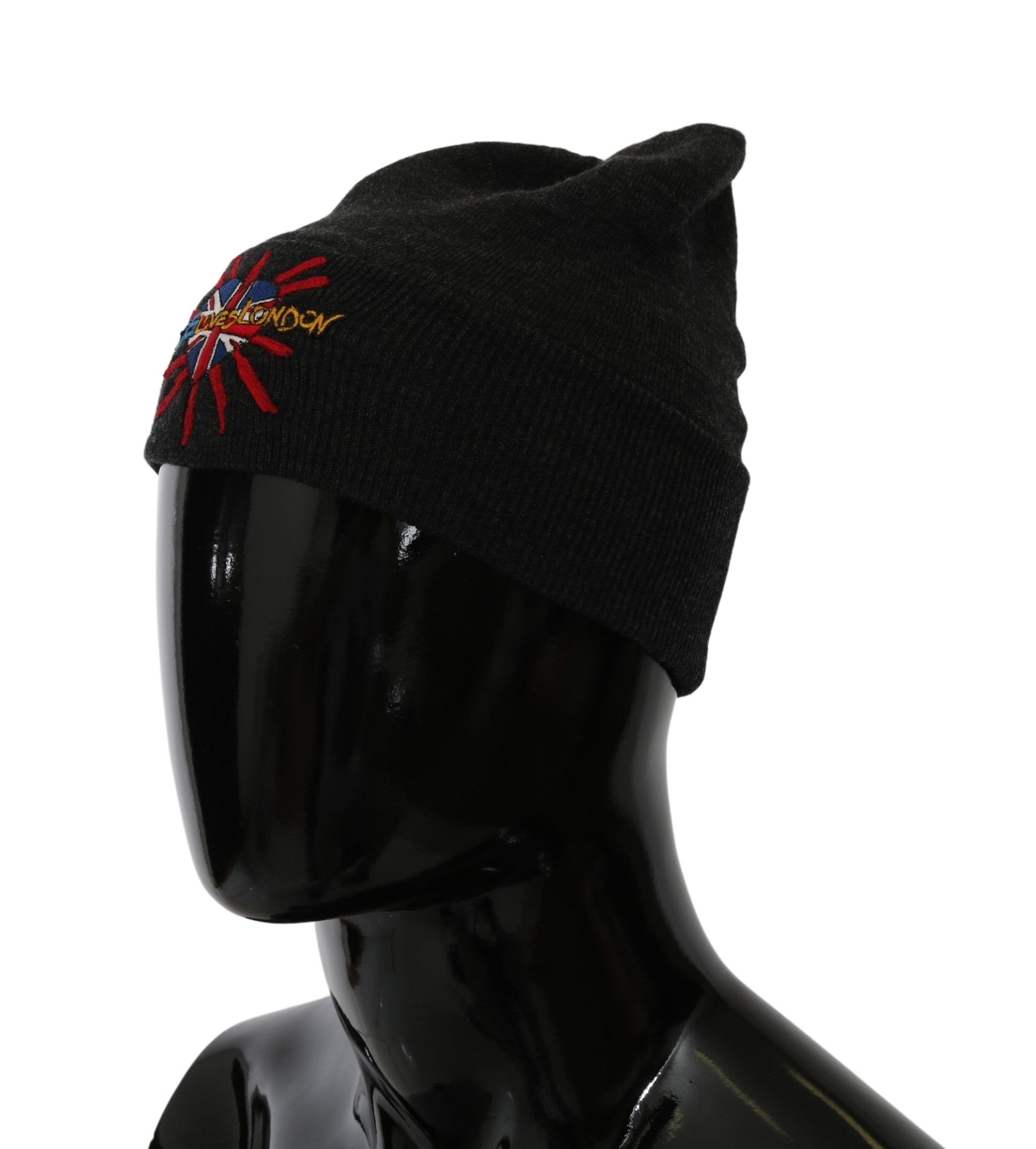 Bonnet gris chic Dolce & Gabbana avec broderie exclusive