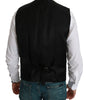 Dolce & Gabbana White Black Stripes Waistcoat Formal Vest