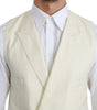 Dolce & Gabbana White Waistcoat Formal Wool  Vest