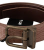 Dolce & Gabbana Beige Exotic Skin Gold Buckle Leather Belt