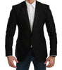 Dolce &amp; Gabbana Elegant Black Polka Dotted Wool Blend Blazer