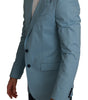 Dolce &amp; Gabbana Elegant Blue Fantasy Pattern Blazer