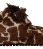 Claquettes élégantes à motif girafe Dolce &amp; Gabbana pour un confort sophistiqué