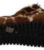 Claquettes élégantes à motif girafe Dolce &amp; Gabbana pour un confort sophistiqué
