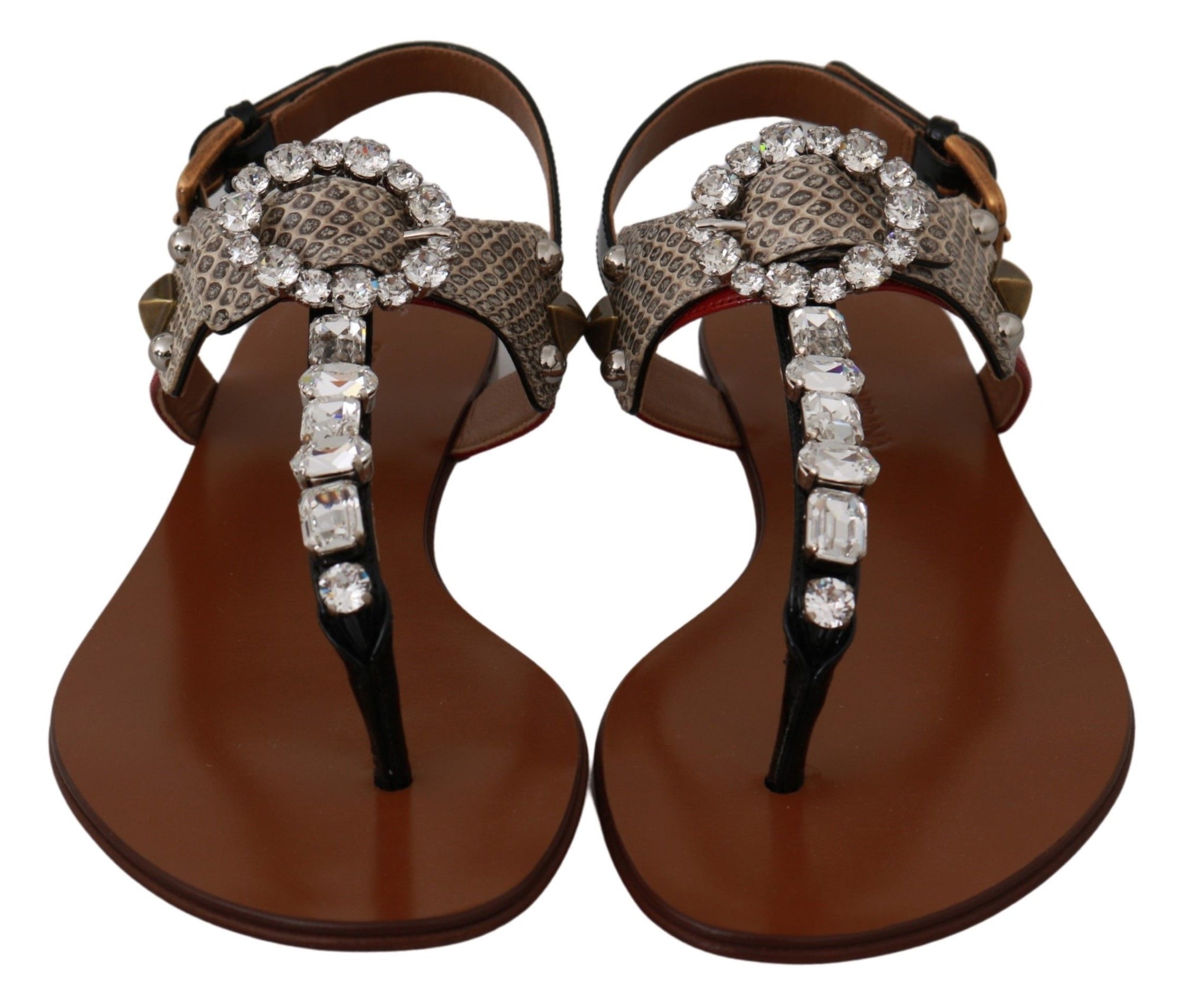 Sandales élégantes à lanières Dolce & Gabbana au charme exotique