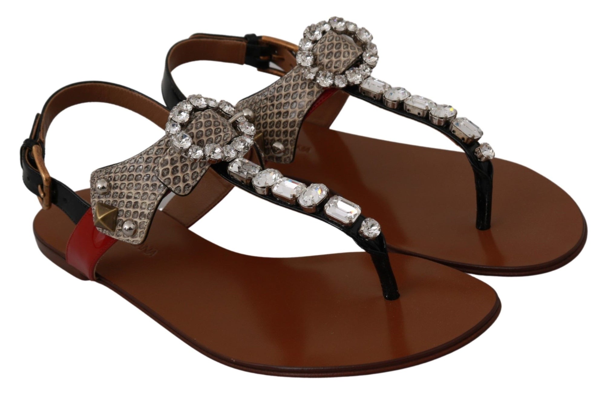 Sandales élégantes à lanières Dolce & Gabbana au charme exotique