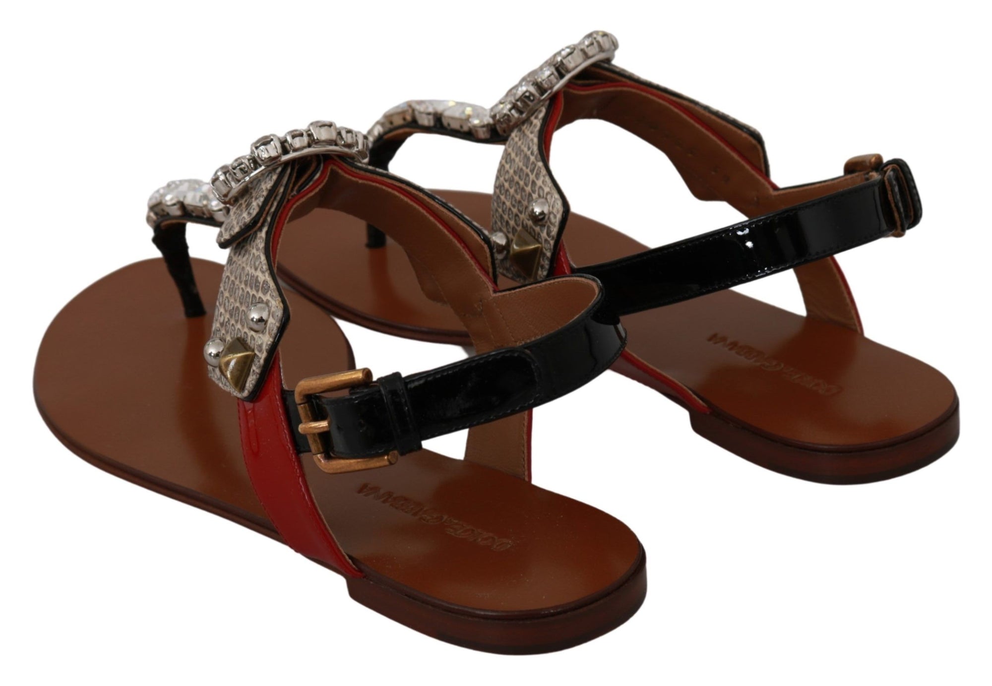 Sandales élégantes à lanières Dolce & Gabbana au charme exotique