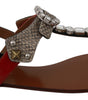 Sandales élégantes à lanières Dolce & Gabbana au charme exotique