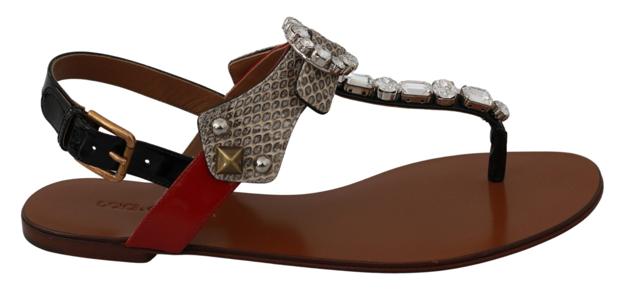 Sandales élégantes à lanières Dolce & Gabbana au charme exotique