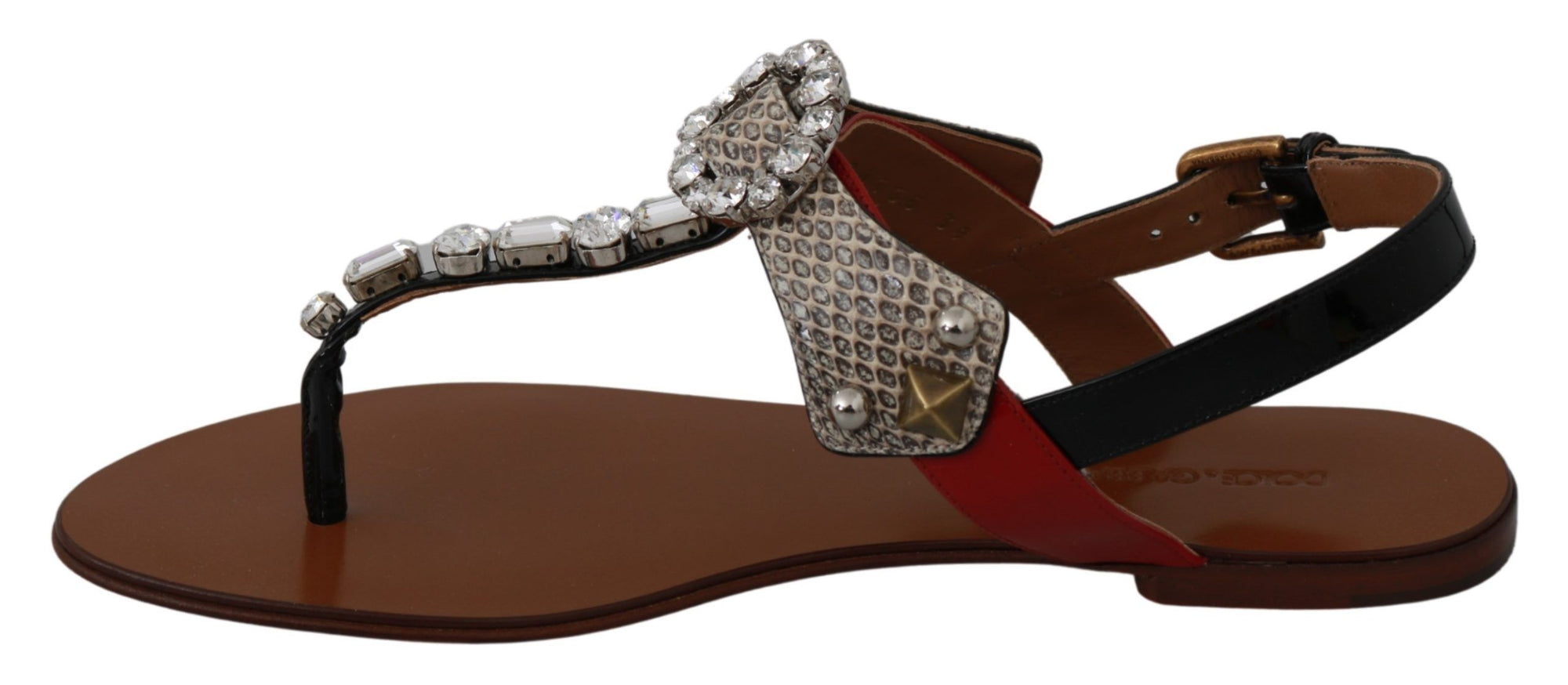 Sandales élégantes à lanières Dolce & Gabbana au charme exotique