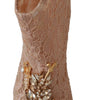 Dolce & Gabbana Pink Crystal Lace Booties Stilettos Shoes
