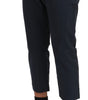 Dolce & Gabbana Chic Cropped Stripe Casual Pants