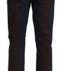 Dolce & Gabbana Brown Stripes Cropped Trousers Pants