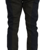 Dolce & Gabbana Blue Gray Stripes Trouser Cotton Pants