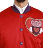 Dolce & Gabbana Red YEAR OF THE PIG Bomber Jacket