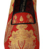 Mocassins Dolce &amp; Gabbana en brocart or rose