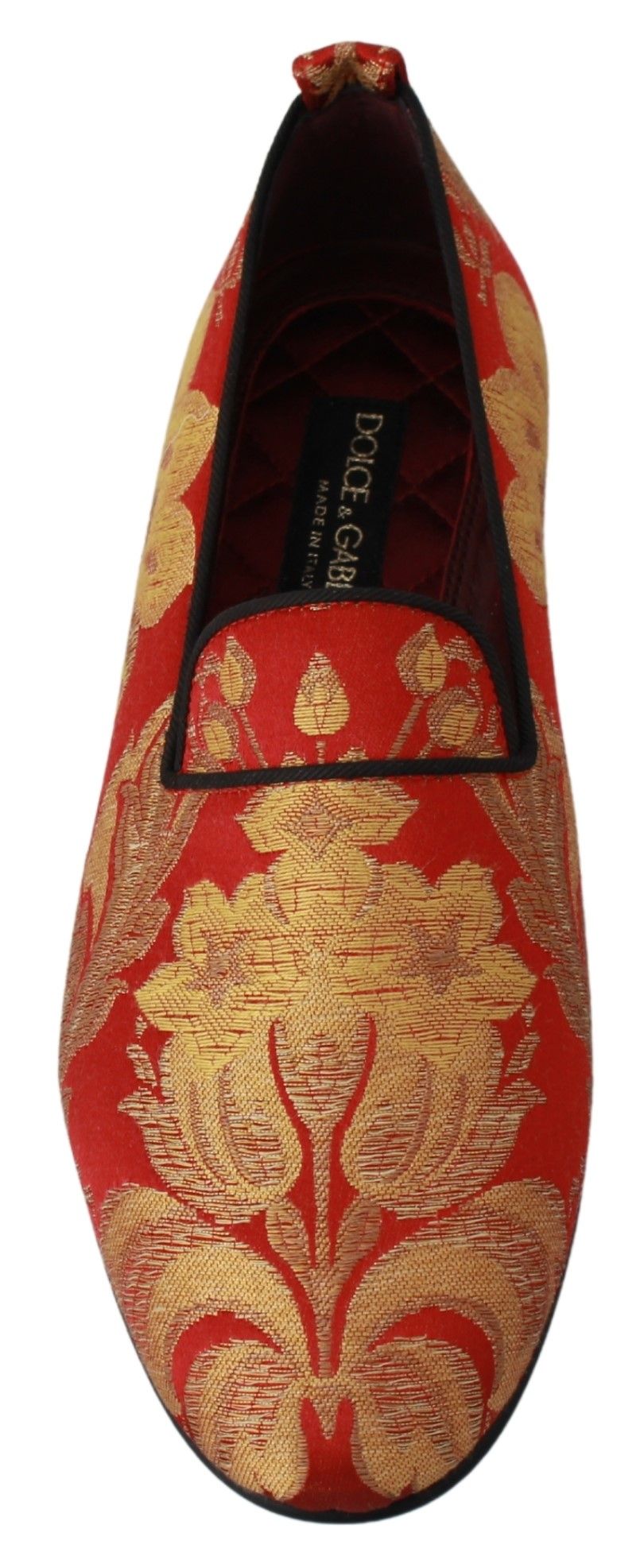 Mocassins Dolce &amp; Gabbana en brocart or rose