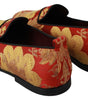 Mocassins Dolce &amp; Gabbana en brocart or rose