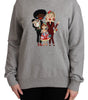 Dolce & Gabbana Gray #dgfamily Cotton Pullover Sweater