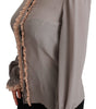 Chemise élégante à col à sequins en soie mélangée Dolce & Gabbana