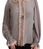 Chemise élégante à col à sequins en soie mélangée Dolce & Gabbana