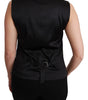 Dolce & Gabbana Silver Brocade Sleeveless Metallic Top