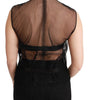 Dolce & Gabbana Black Floral Brocade Top Gilet Waistcoat