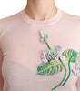 Dolce &amp; Gabbana Silk Blend Floral Embroidered Sweater