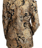 Dolce & Gabbana Black Gold Jacquard Blazer Jacket