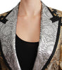 Dolce & Gabbana Black Gold Jacquard Blazer Jacket