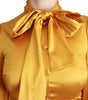 Dolce & Gabbana Yellow Silk Stretch Sheath Bodycon Mini Dress