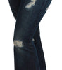 Dolce & Gabbana Blue Denim Cotton Stretch Flared Jeans