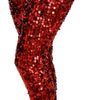 Dolce & Gabbana Red Sequined Cropped Trousers Pants