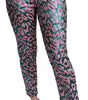 Dolce & Gabbana Multicolor Patterned Cropped High Waist Pants