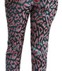Dolce & Gabbana Multicolor Patterned Cropped High Waist Pants