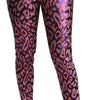 Dolce & Gabbana Multicolor Patterned Cropped High Waist Pants