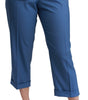 Dolce & Gabbana Blue Pleated Wool Cuffed Cropped Trouser Pants