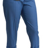 Dolce & Gabbana Blue Pleated Wool Cuffed Cropped Trouser Pants