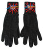 Gants unisexes en laine vierge grise Dolce &amp; Gabbana