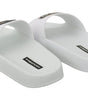 Dolce & Gabbana White Leather #dgfamily Slides Shoes Sandals